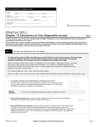 Official Form 122C-2 &quot;Chapter 13 Calculation of Your Disposable Income&quot;