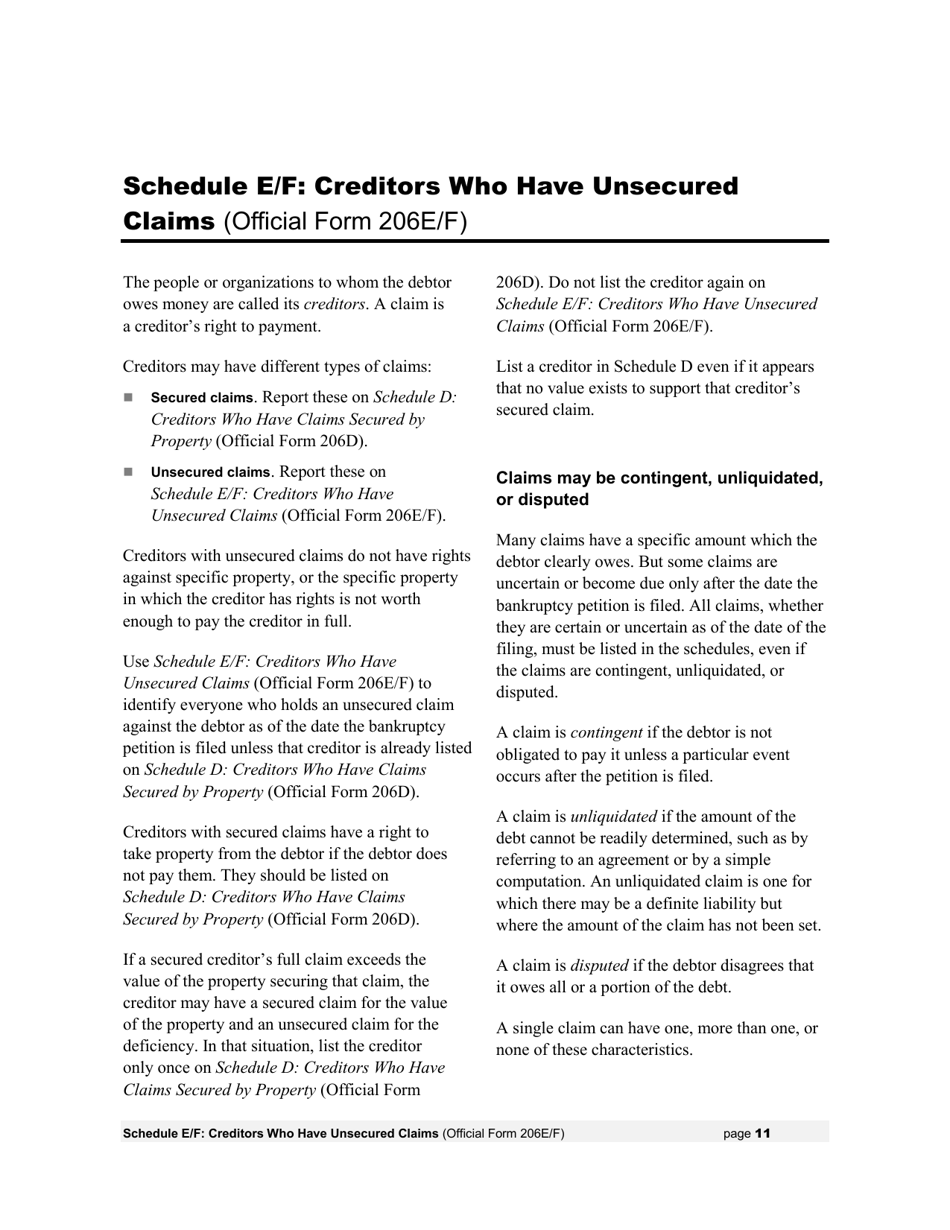 Instructions for Bankruptcy Forms for Non-individuals, Page 12