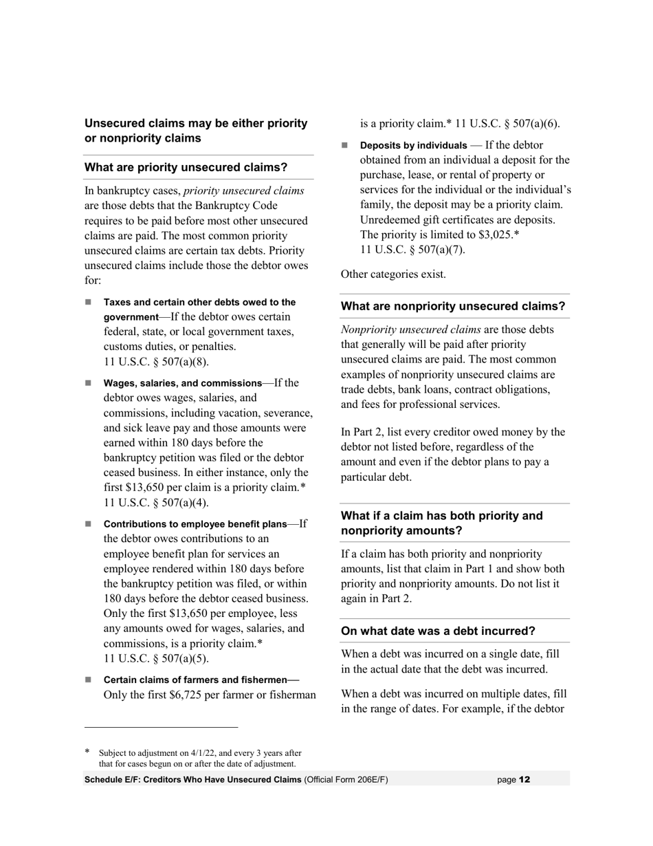 Instructions for Bankruptcy Forms for Non-individuals, Page 13