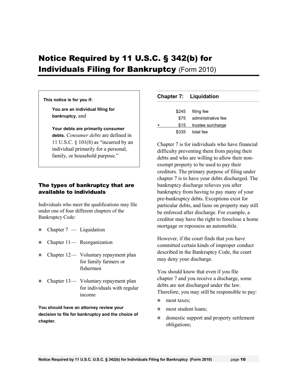 Instructions for Bankruptcy Forms for Individuals, Page 12