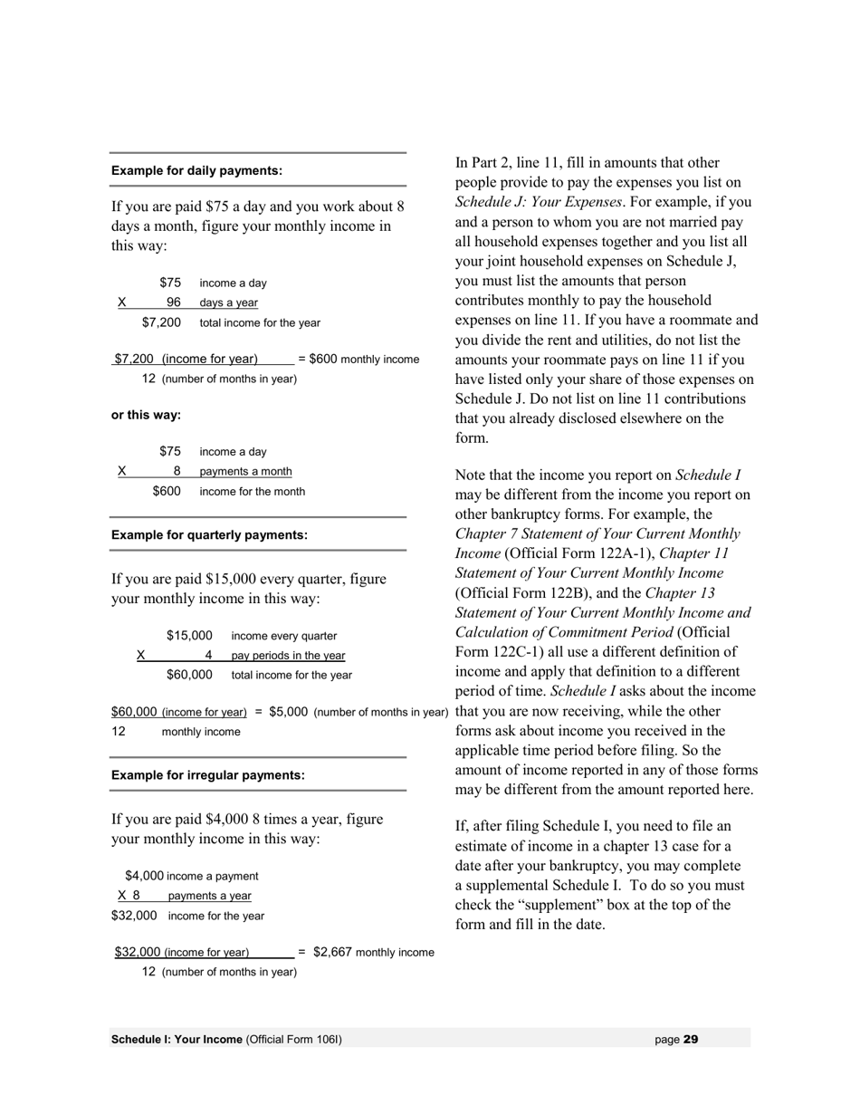Instructions for Bankruptcy Forms for Individuals, Page 31