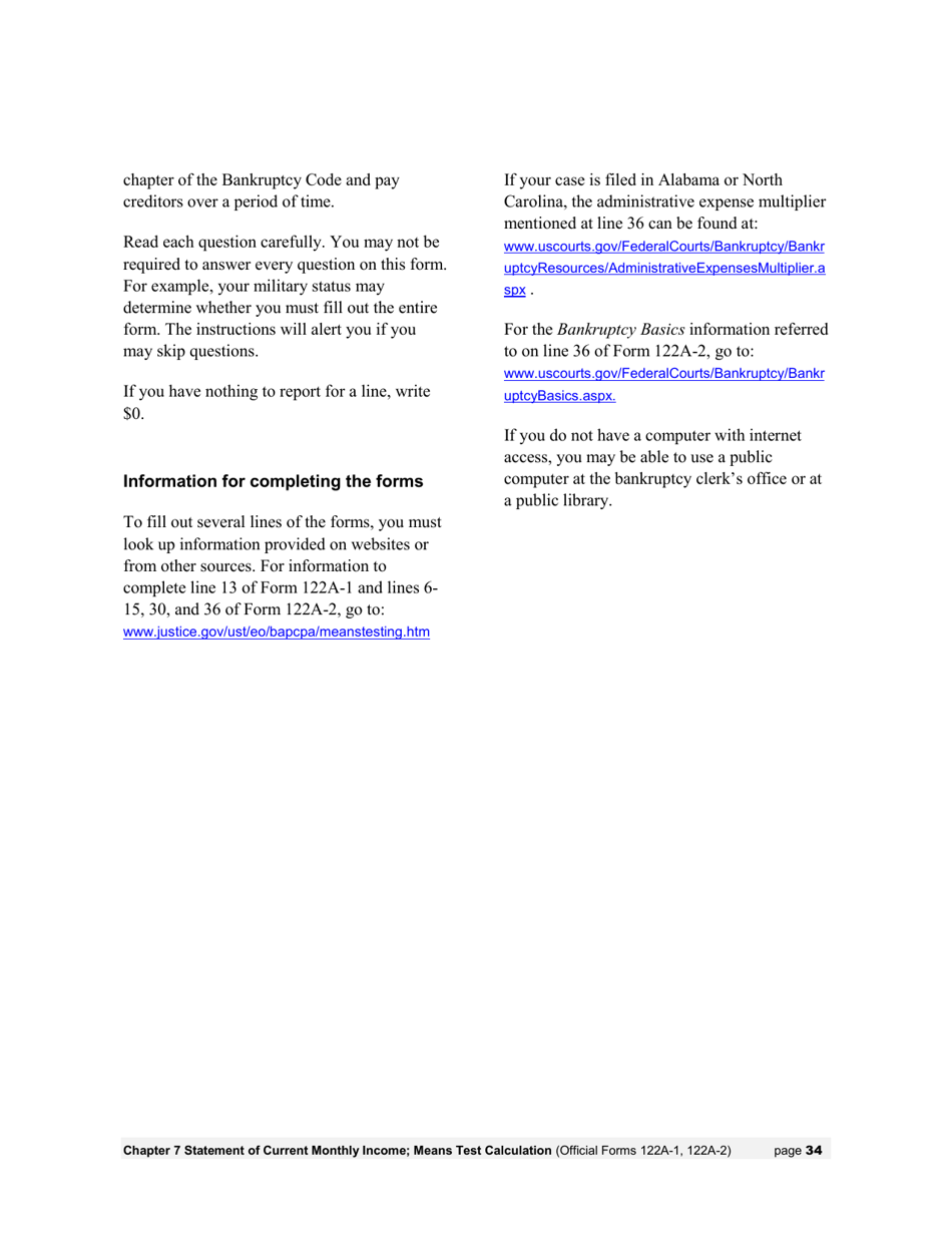 Instructions for Bankruptcy Forms for Individuals, Page 36
