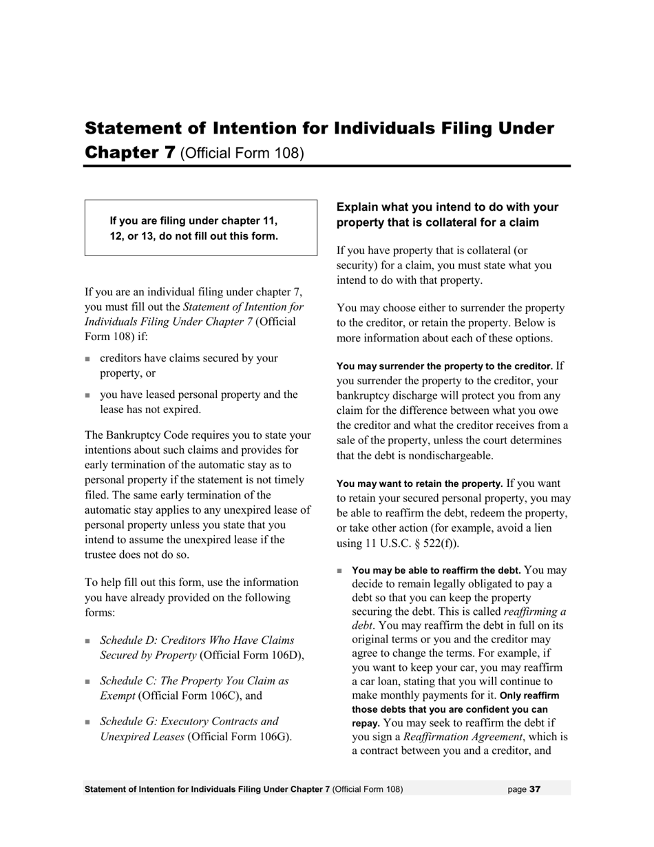 Instructions for Bankruptcy Forms for Individuals, Page 39