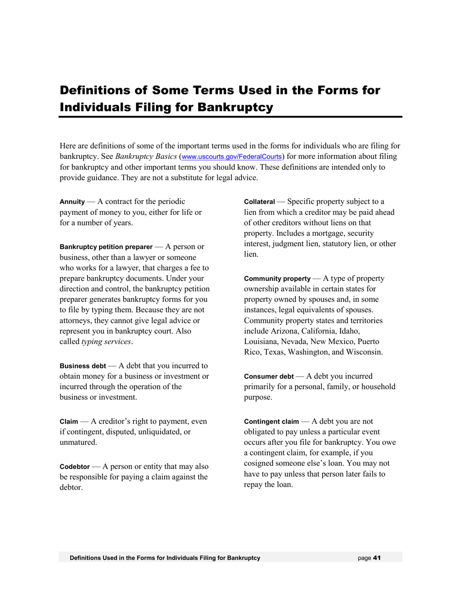Instructions for Bankruptcy Forms for Individuals, Page 46