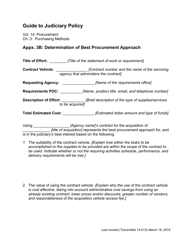 Document preview: Appendix 3B Determination of Best Procurement Approach