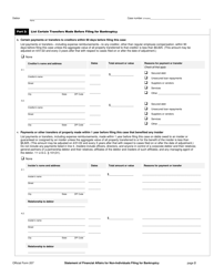 Official Form 207 Statement of Financial Affairs for Non-individuals Filing for Bankruptcy, Page 2