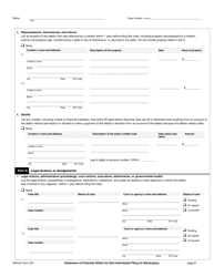 Official Form 207 Statement of Financial Affairs for Non-individuals Filing for Bankruptcy, Page 3