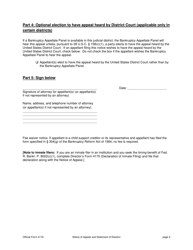 Official Form 417A Notice of Appeal and Statement of Election, Page 2