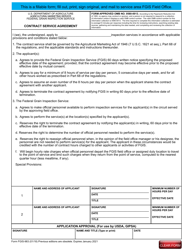 Form FGIS-983 Contract Service Agreement