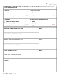 Form FGIS-1001 Application for Approval to Operate as a Weighing Facility, Page 2