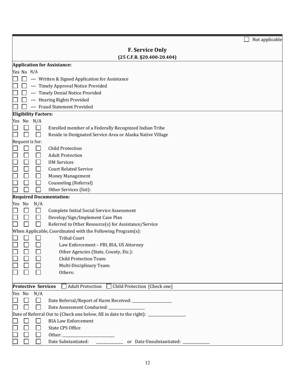 BIA Form 5-6601 Application for Financial Assistance and Social Services, Page 14
