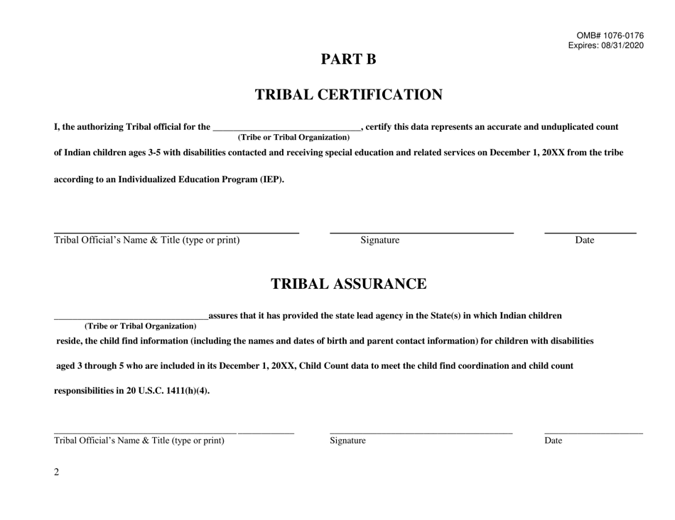 Ideia Tribal Count Data Requirements Part B (Children Aged 3 Through 5 Years), Page 6