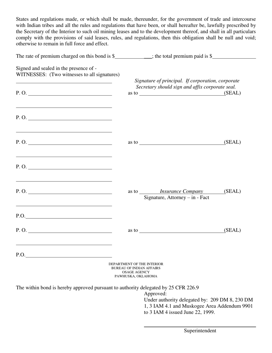 Osage Form G Osage Mining Leases Collective Bond, Page 4