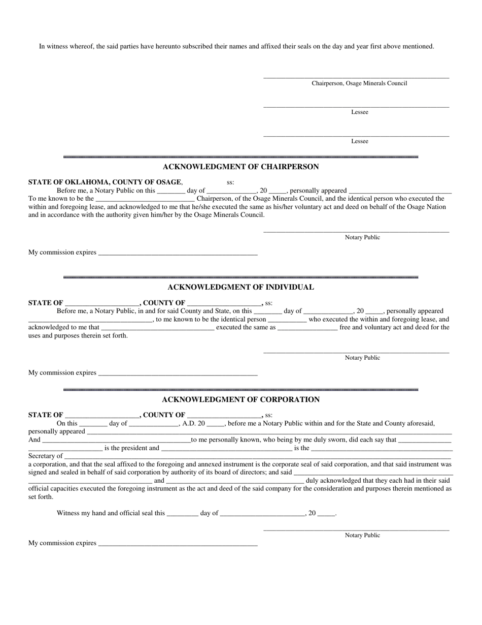 Osage Form B - Fill Out, Sign Online and Download Printable PDF ...