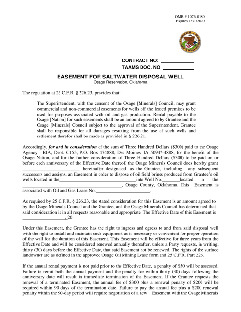 Easement for Saltwater Disposal Well Download Pdf