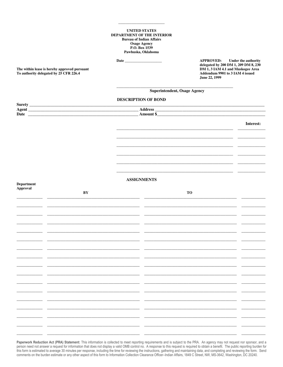 Osage Form A Gas Mining Lease Osage Reservation, Oklahoma, Page 5