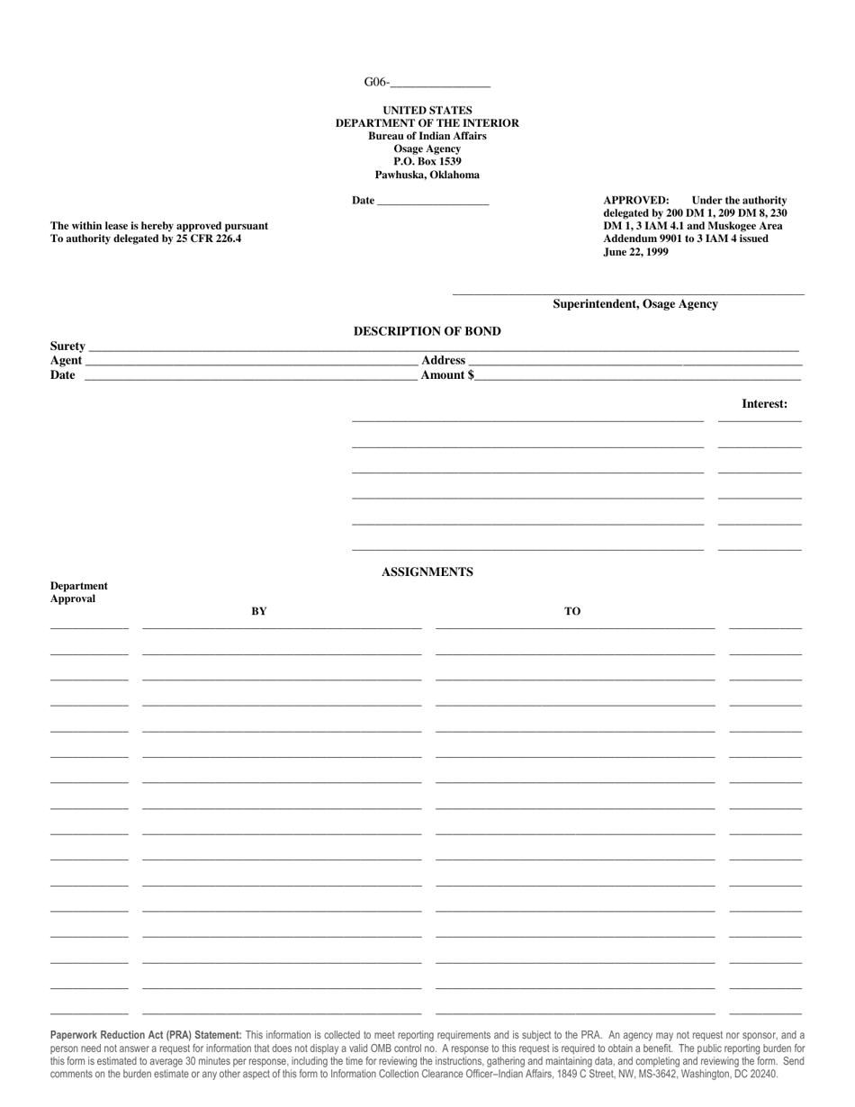 Osage Form C Oil  Gas Mining Lease Osage Reservation, Oklahoma, Page 4
