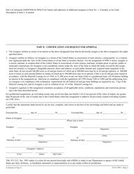 BLM Form 3000-3 Assignment of Record Title Interest in a Lease for Oil and Gas or Geothermal Resources, Page 2