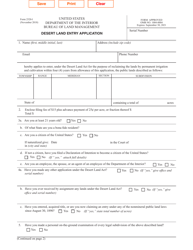 Form 2520-1 Desert Land Entry Application