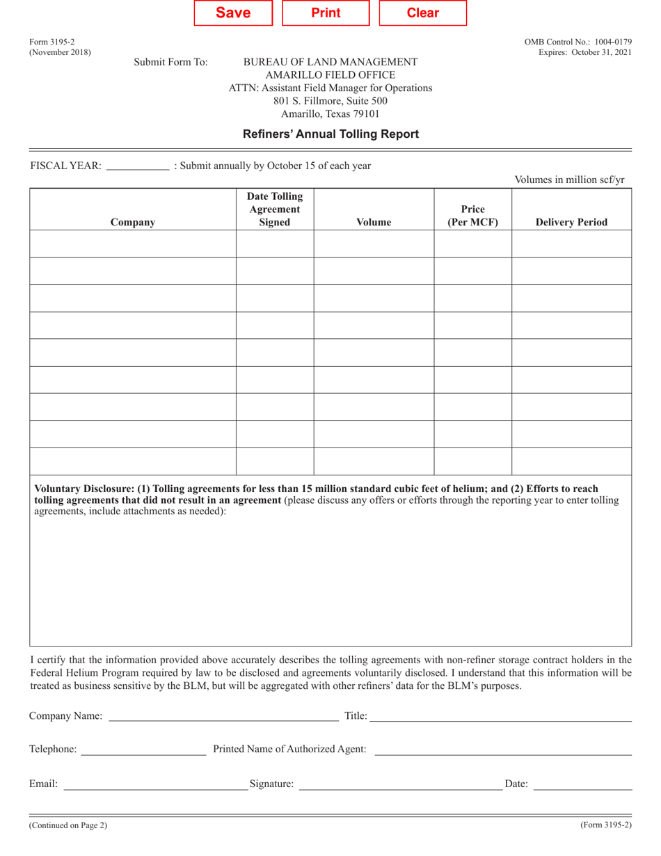 BLM Form 3195-2 - Fill Out, Sign Online and Download Fillable PDF ...