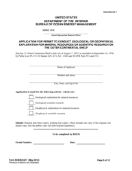 Form BOEM-0327 Requirements for Geological and Geophysical Explorations or Scientific Research on the Outer Continental Shelf, Page 5