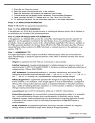 Instructions for Form FDA356H Application to Market a New or Abbreviated New Drug or Biologic for Human Use, Page 2