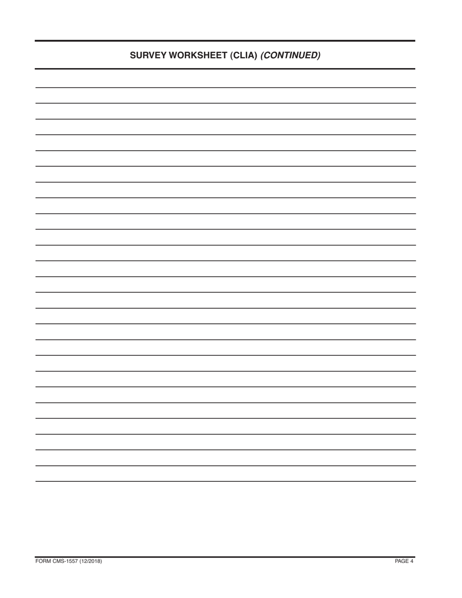 Form CMS-1557 Survey Report Form (Clia), Page 4