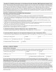 Form CMS-10114 National Provider Identifier (Npi) Application/Update Form, Page 5