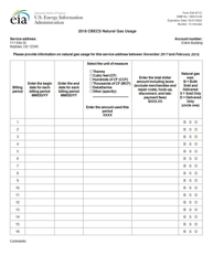 Document preview: Form EIA-871C Cbecs Natural Gas Usage, 2018