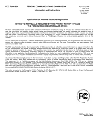 Document preview: FCC Form 854 Application for Antenna Structure Registration