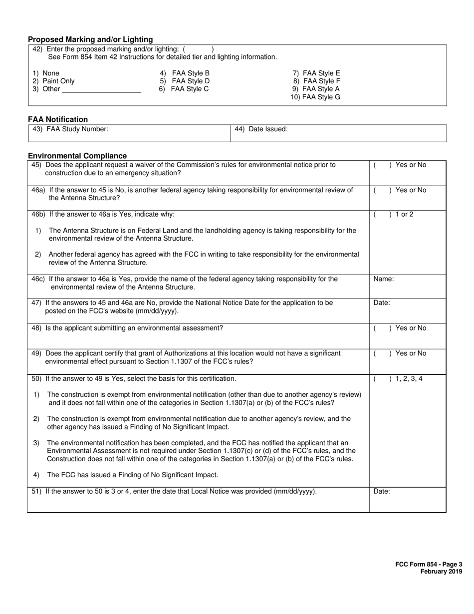 FCC Form 854 Application for Antenna Structure Registration, Page 13