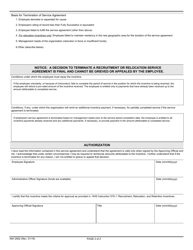Form NIH2952 Recruitment and Relocation Incentives Service Agreement, Page 2