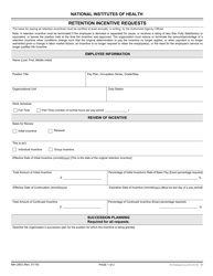 Form NIH2953 Retention Incentive Requests