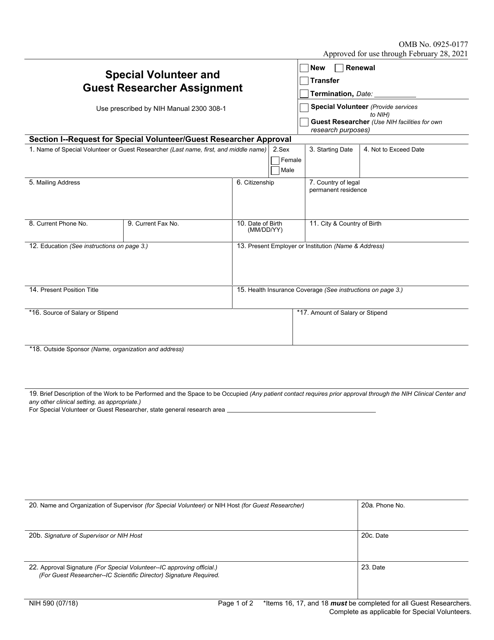 form-nih590-download-fillable-pdf-or-fill-online-special-volunteer-and