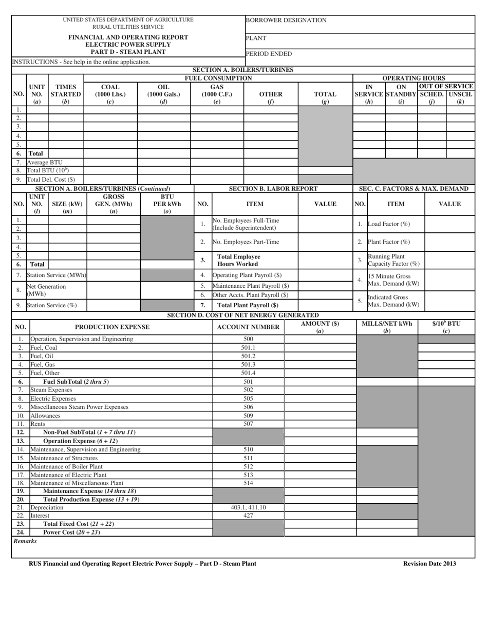 Financial and Operating Report Electric Power Supply, Page 13