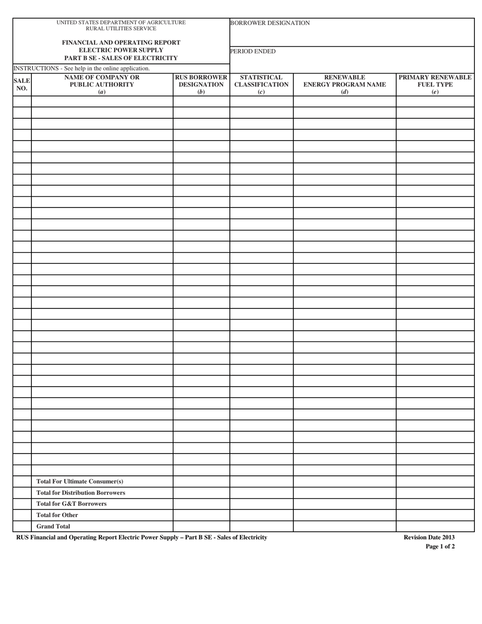 Financial and Operating Report Electric Power Supply - Fill Out, Sign ...