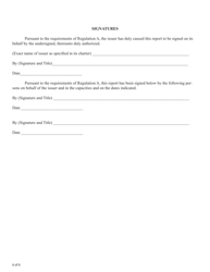 SEC Form 2913 (1-K) Annual Reports and Special Financial Reports, Page 6