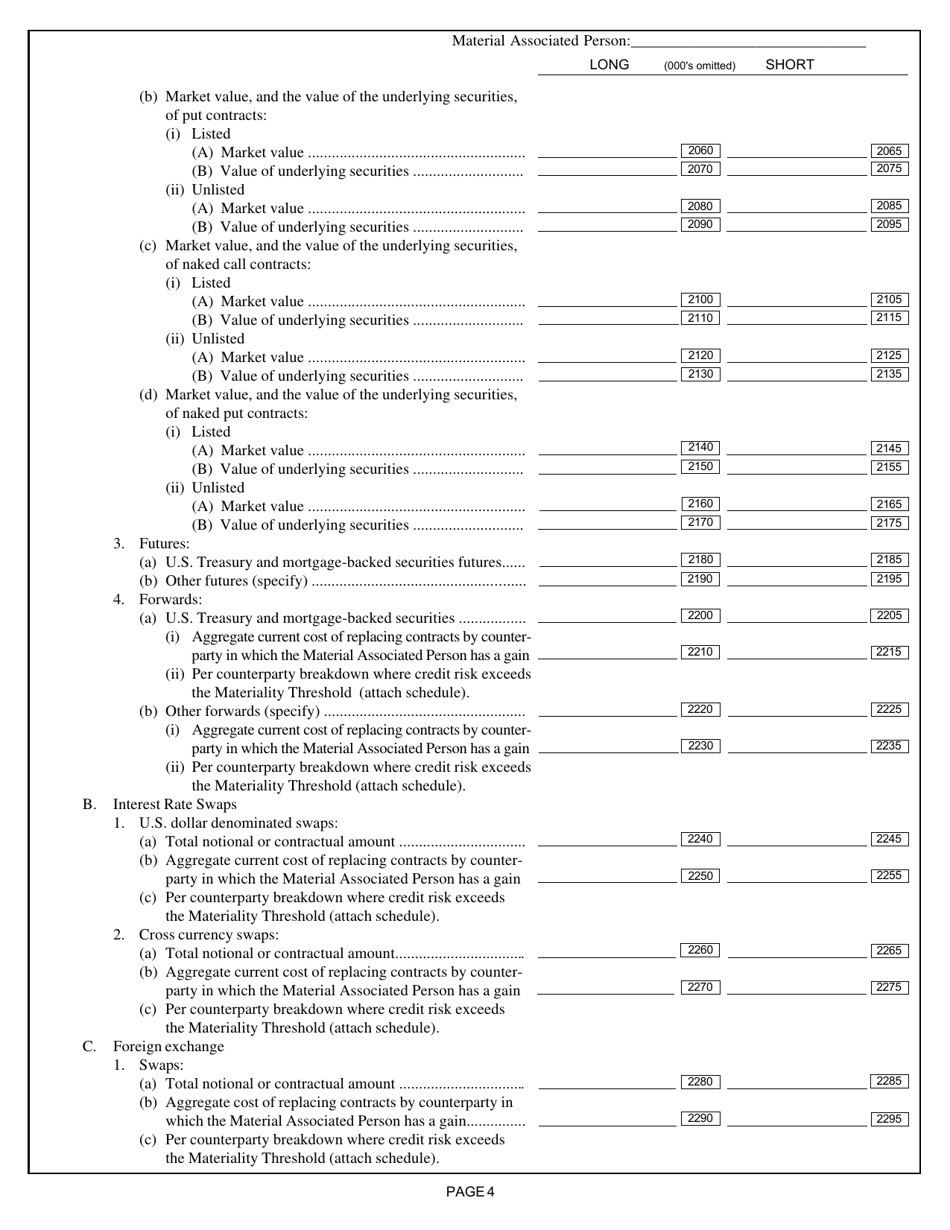 SEC Form 2332 (17-H) Risk Assessment Report for Brokers and Dealers, Page 4