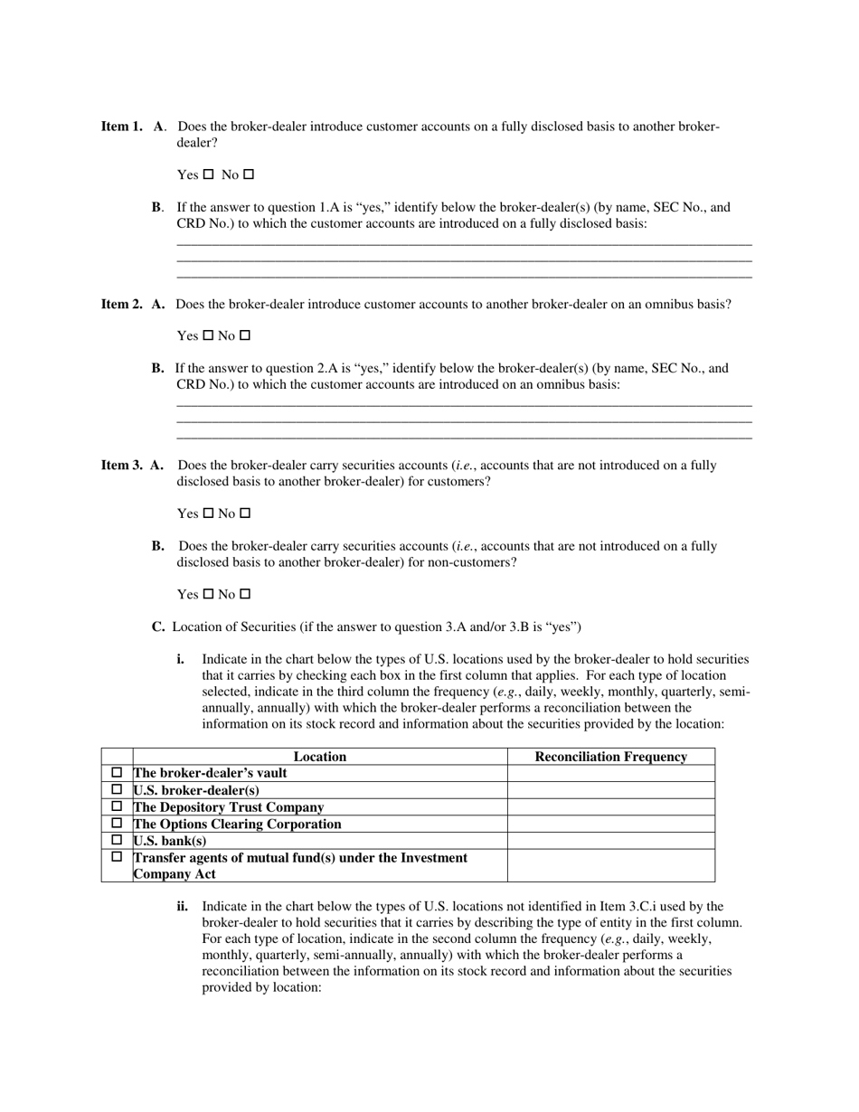 SEC Form 2897 Form Custody for Broker-Dealers, Page 4