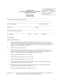 Document preview: SEC Form 2897 Form Custody for Broker-Dealers