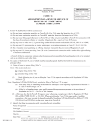 Document preview: SEC Form 2288 (F-X) Appointment of Agent for Service of Process and Undertaking