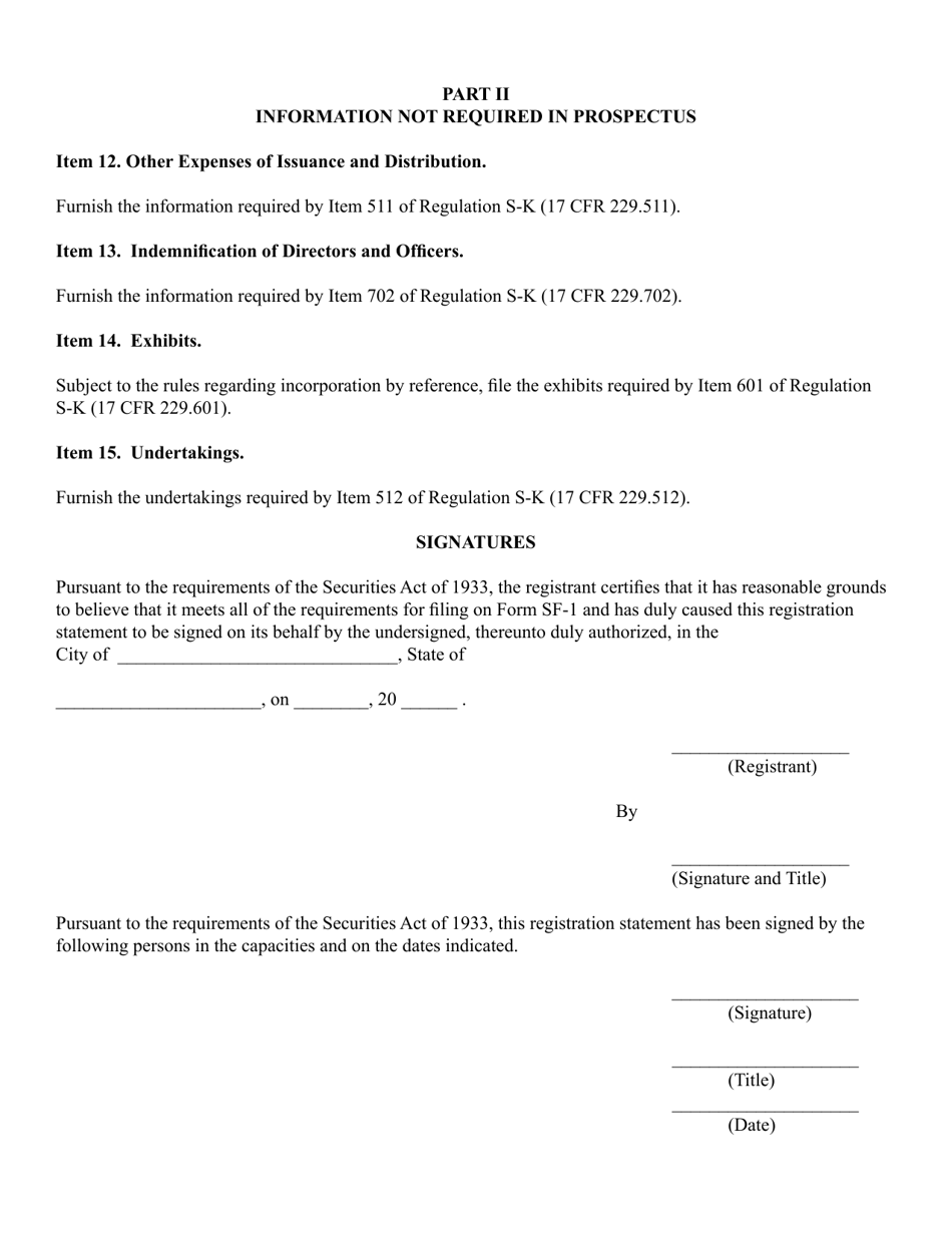 SEC Form 2908 (SF-1) Registration Statement Under the Securities Act of 1933, Page 6