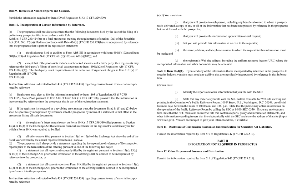SEC Form 2909 (SF-3) Registration Statement Under the Securities Act of 1933, Page 5