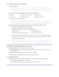 SEC Form 2919 (SCI) Systems Compliance and Integrity, Page 2