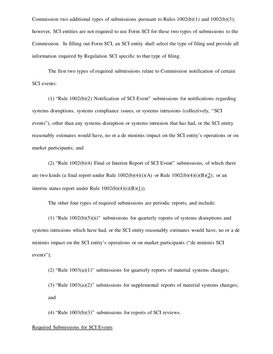 SEC Form 2919 (SCI) Systems Compliance and Integrity, Page 6