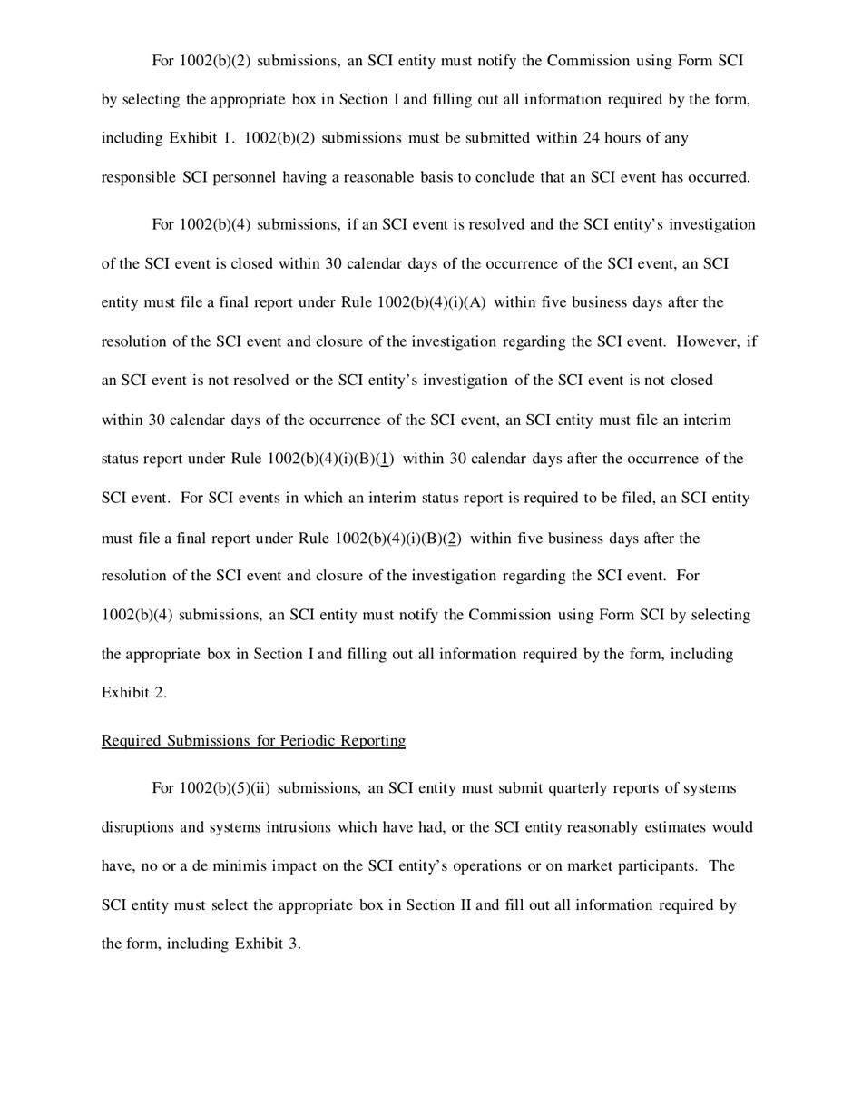 SEC Form 2919 (SCI) Systems Compliance and Integrity, Page 7