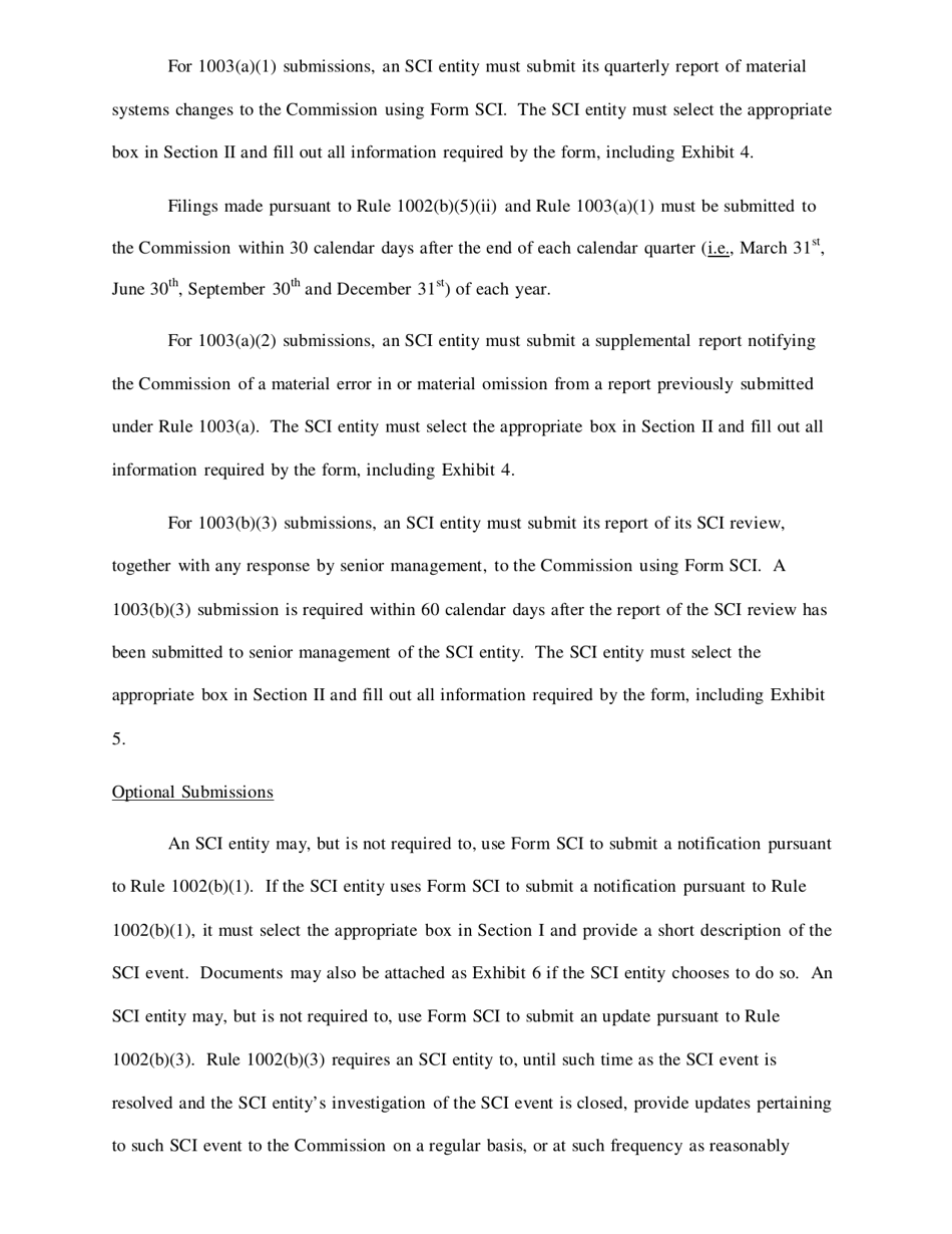 SEC Form 2919 (SCI) Systems Compliance and Integrity, Page 8