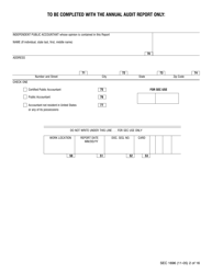 SEC Form 1696 (X-17A-5) Focus Report Part Iia, Page 2