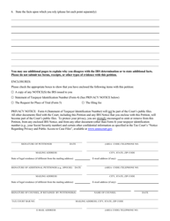 T.C. Form 2 Petition (Simplified Form), Page 3