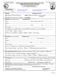 FWS Form 3-186A Federal Fish and Wildlife Permit Application Form - Migratory Bird Acquisition and Disposition